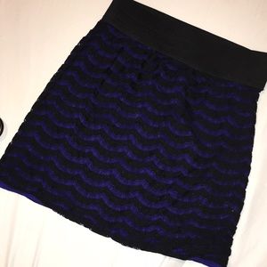 Sexy Blue with black lace skirt